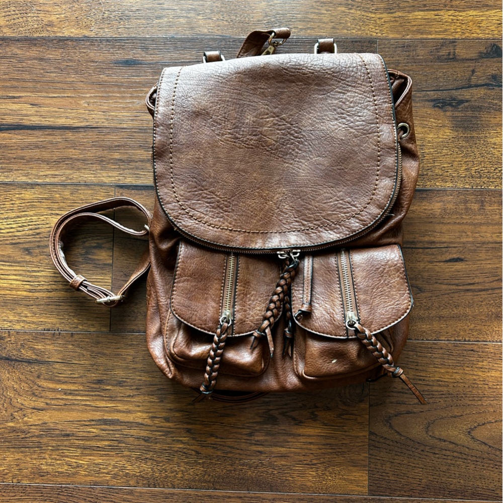 Nordstrom Brown Leather Backpack